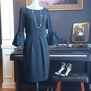 NWT Puff Sleeve Pleated Dress